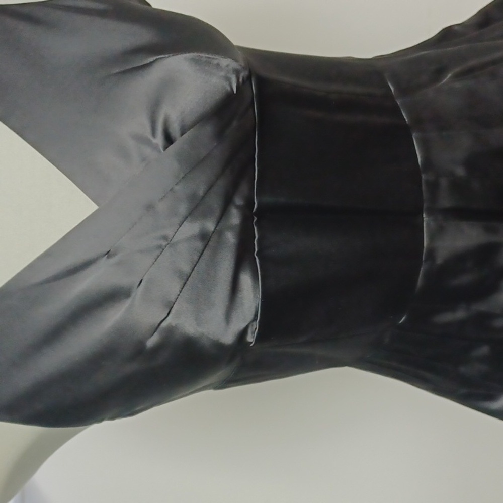 NWOT Black Satin dress Size S